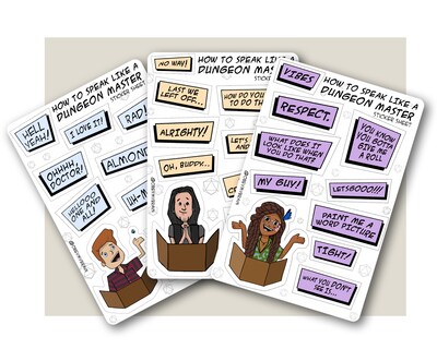 How to Speak Like a Dungeon Master Sticker Sheet - image3